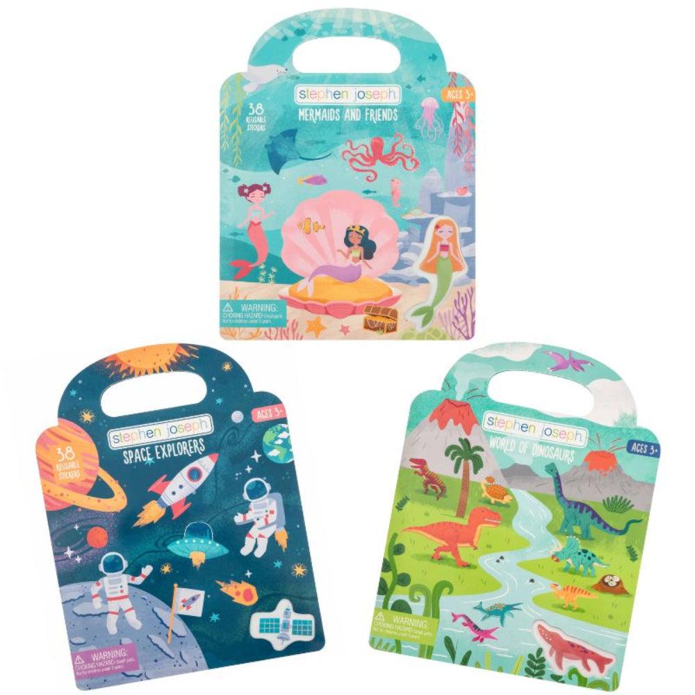 Stephen Joseph Reusable Sticker Book - Various Designs
