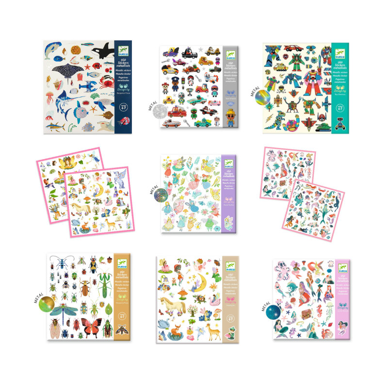 Djeco Metallic Stickers - Various Designs