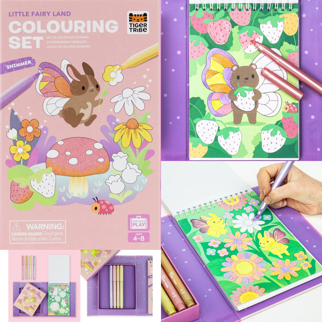 Tiger Tribe Shimmer Colouring Sets - Various Designs