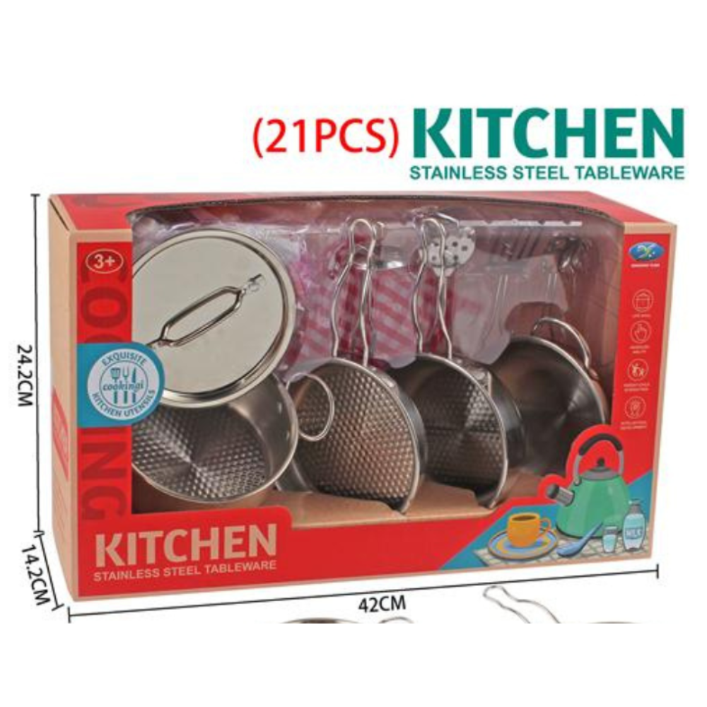 Stainless Steel Kitchen Set (21 Piece)