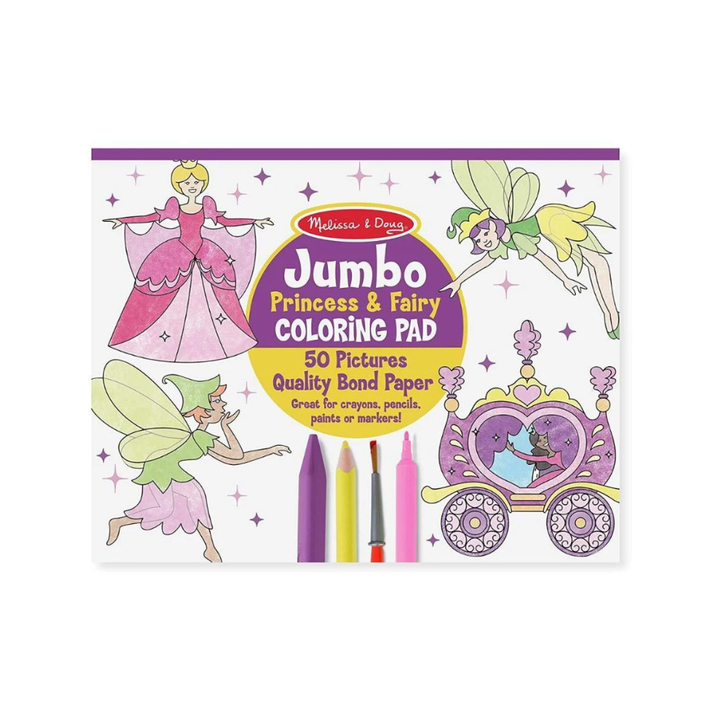 Melissa & Doug Princess and Fairy Jumbo Coloring Pad