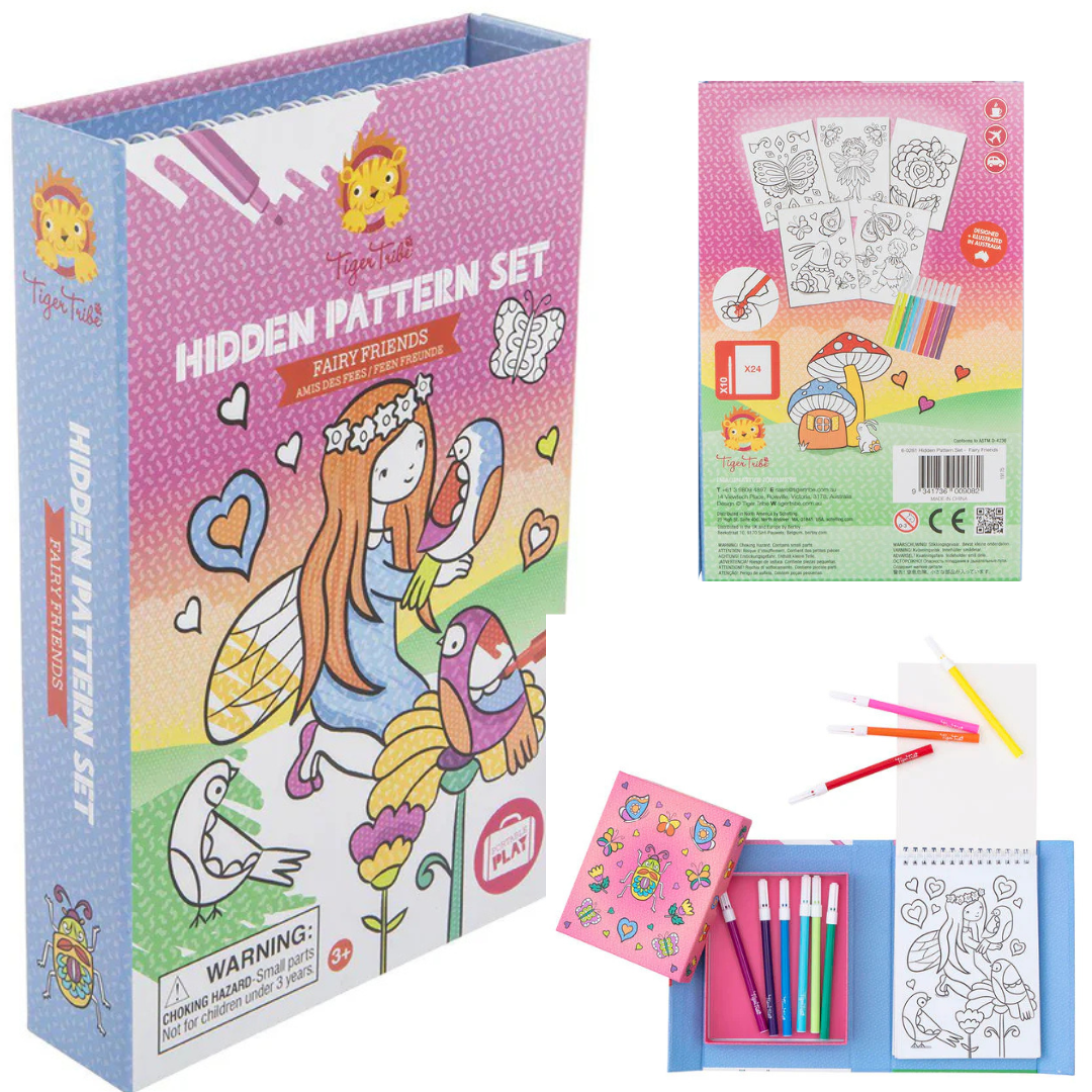 Tiger Tribe Colouring Set Hidden Pattern - Various Designs