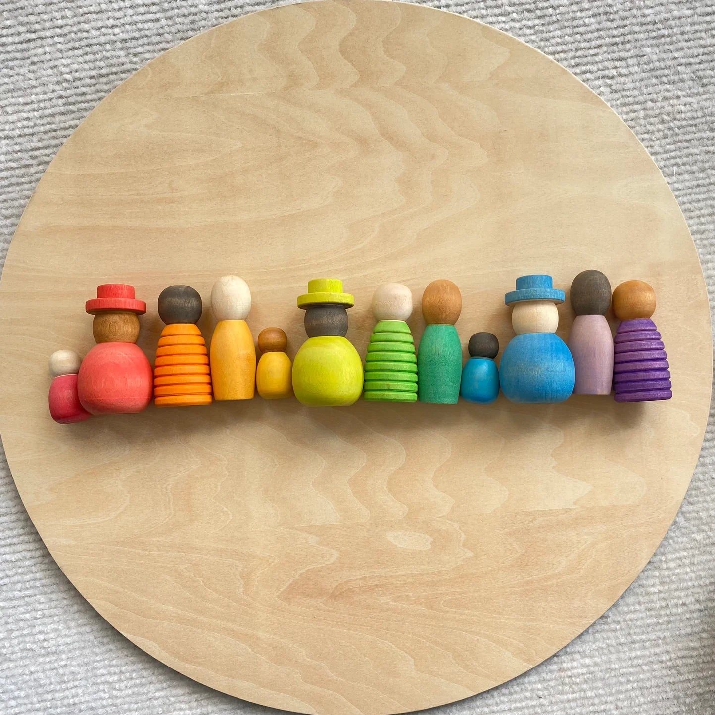 Wooden Rainbow People
