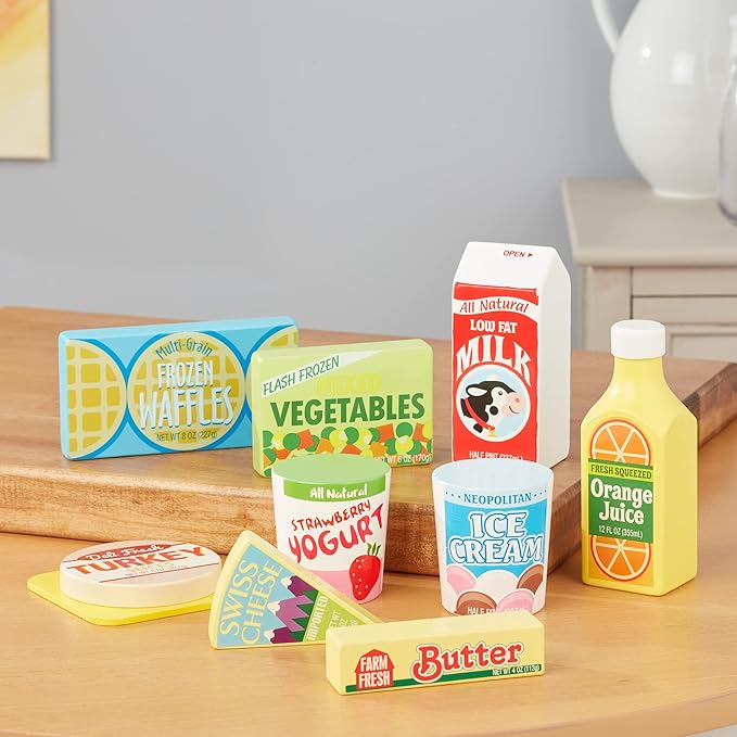 Melissa & Doug Wooden Fridge Food Set