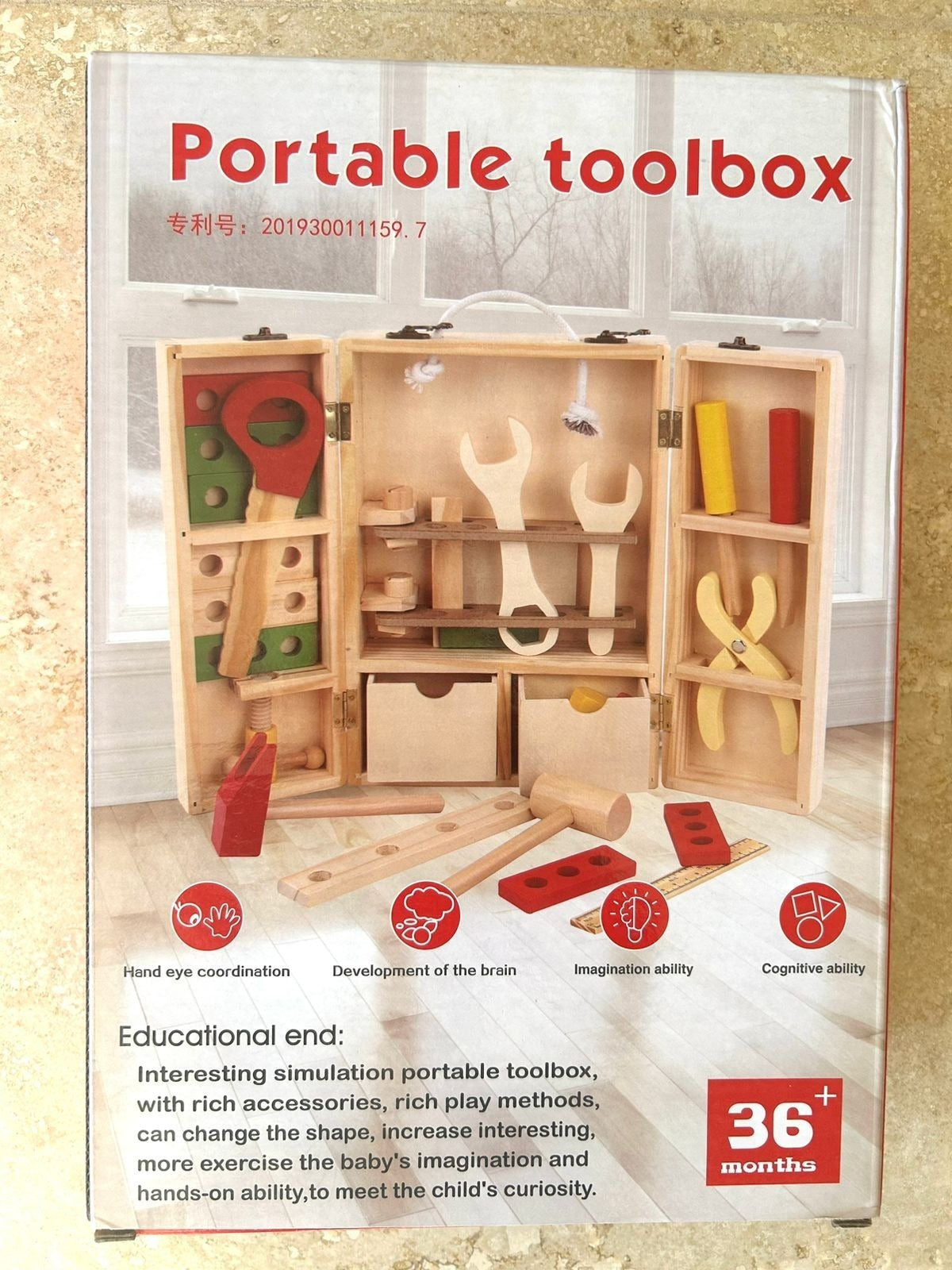 On the Go Wooden Toolbox