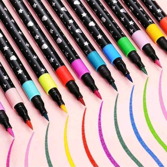 Glitter Markers - 12 Piece