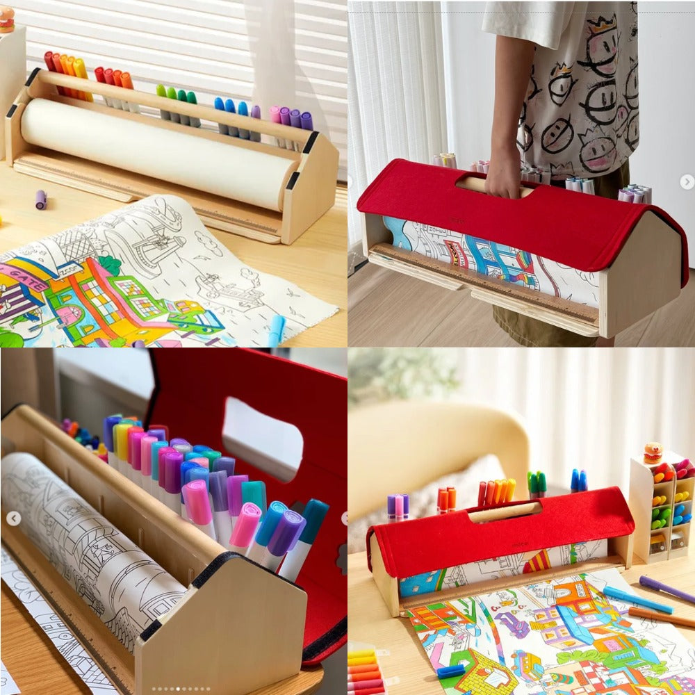 Mideer Paper Roll Holder with Built-In Stationary Organiser