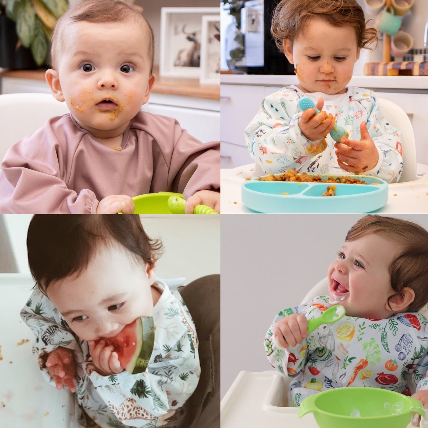 Long Sleeve Apron, Bib and Dummy Sets - Various Designs
