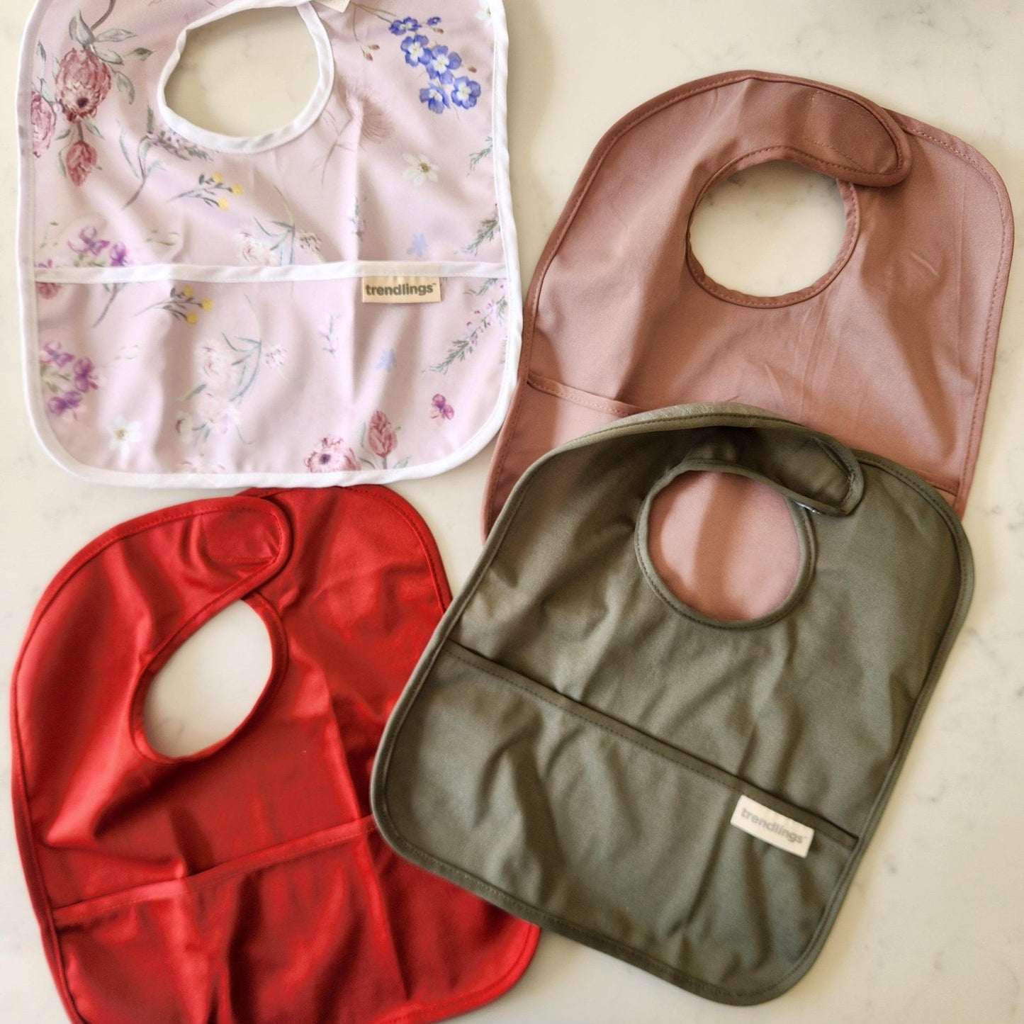 Long Sleeve Apron, Bib and Dummy Sets - Various Designs