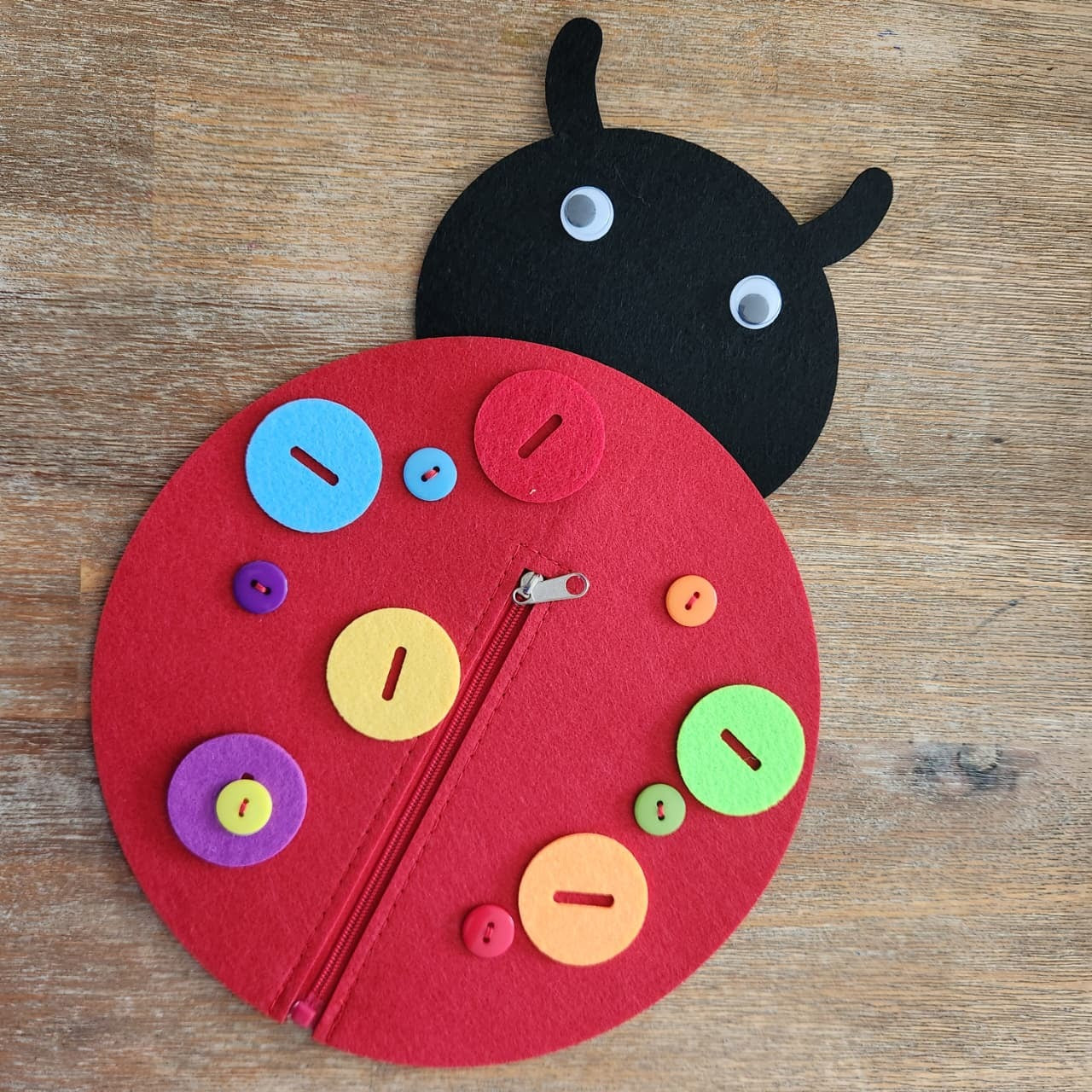 Ladybug Felt Button Activity