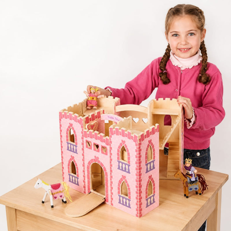 Melissa & Doug Fold and Go Wooden Princess Castle