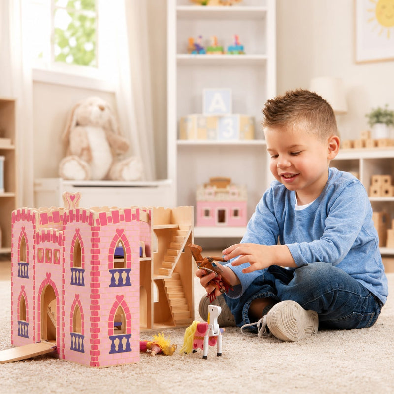Melissa & Doug Fold and Go Wooden Princess Castle