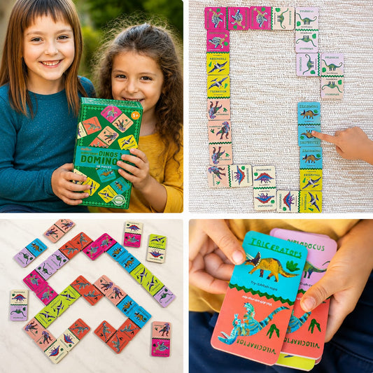 eeBoo Shiny Dinosaur Dominoes