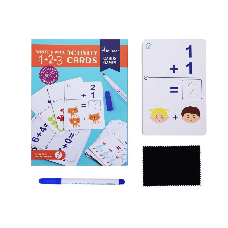 Mideer Write and Wipe Cards- Addition