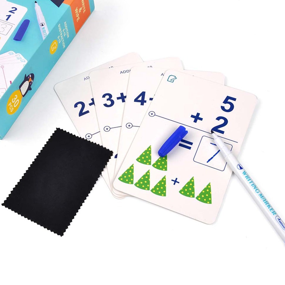 Mideer Write and Wipe Cards- Addition