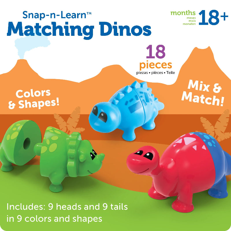 Learning Resources Snap-n-Learn Shape Matching Dinos