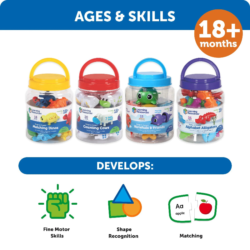 Learning Resources Snap-n-Learn Shape Matching Dinos