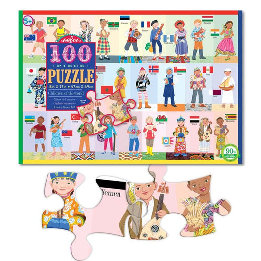 eeBoo - Children of the World 100 Piece Puzzle