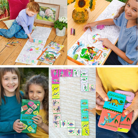 eeBoo Shiny Dinosaur Dominoes