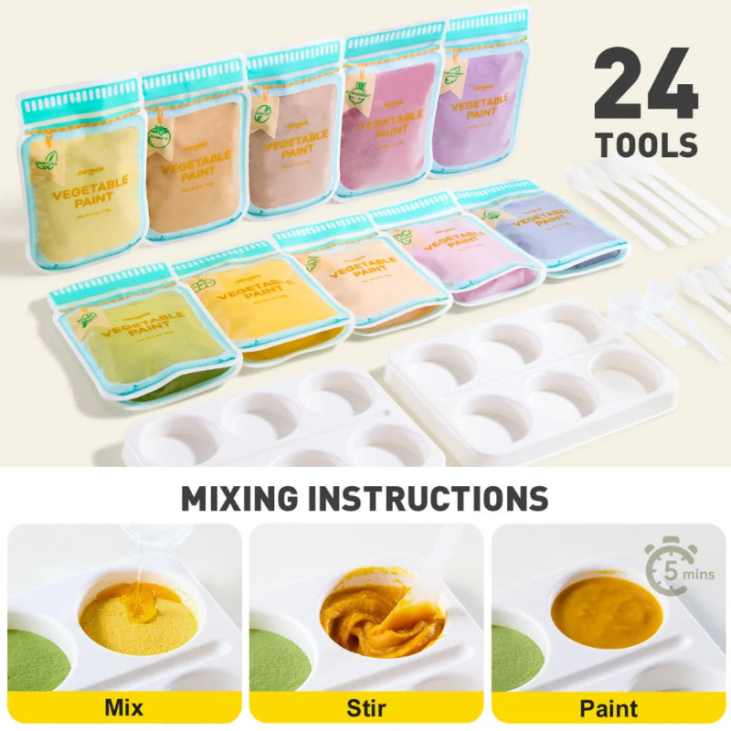 Jar Melo Baby Safe Vegetable Powder Finger Paint Set