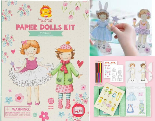 Tiger Tribe Paper Dolls Kit - Vintage