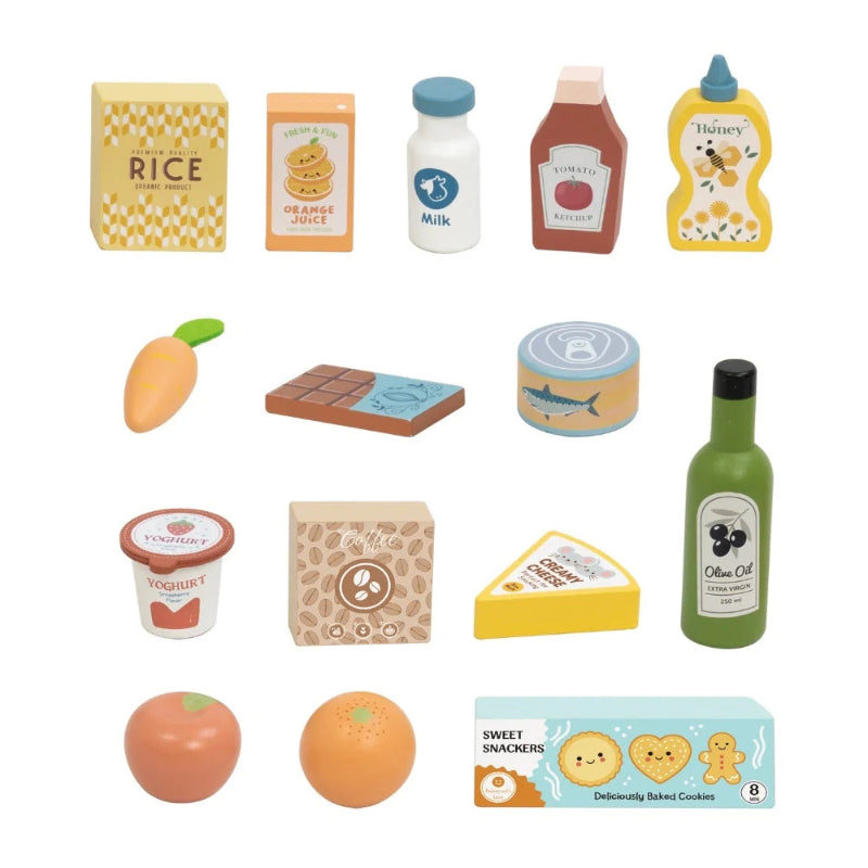 Tooky Toy Grocery Basket Set