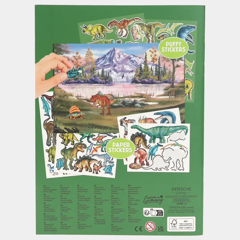 Dino World Puffy Sticker Book