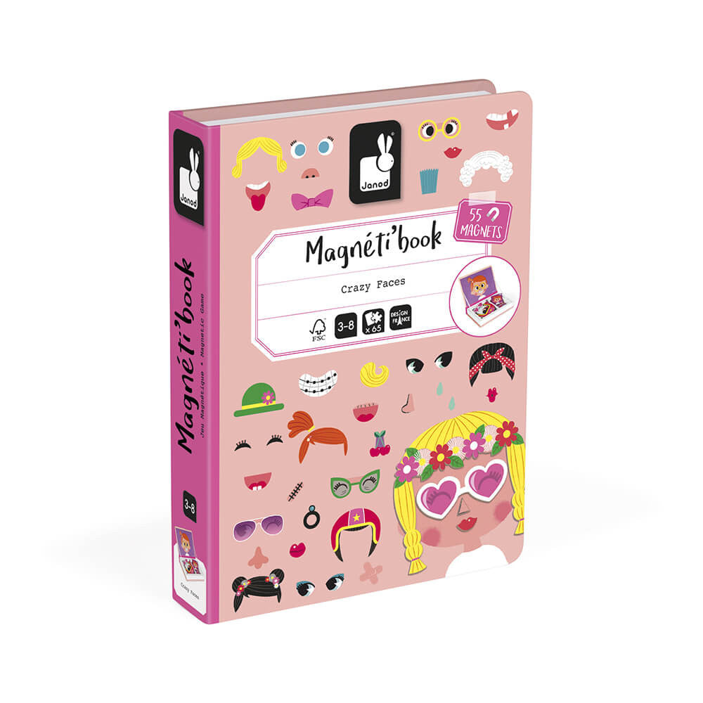 Crazy Faces Magnetic Book