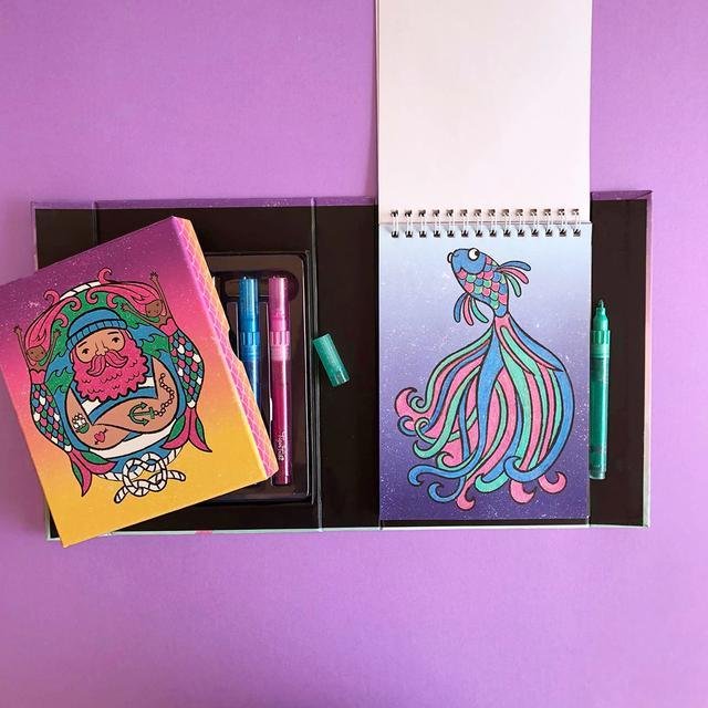 Tiger Tribe Glitter Colouring Set Ocean Dreams