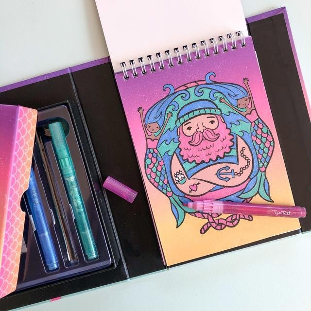 Tiger Tribe Glitter Colouring Set Ocean Dreams