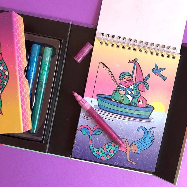 Tiger Tribe Glitter Colouring Set Ocean Dreams