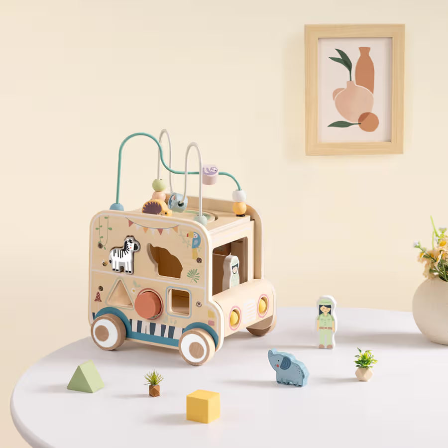TookyToy Safari Bus Activity Toy