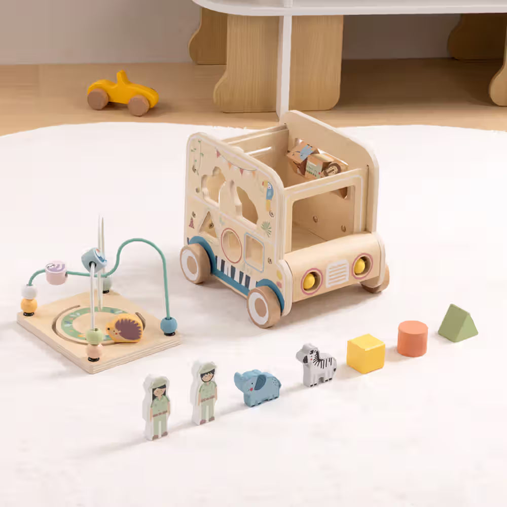 TookyToy Safari Bus Activity Toy