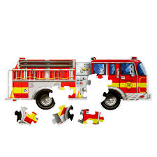 Melissa & Doug Giant Fire Truck Floor Puzzle (24pcs)
