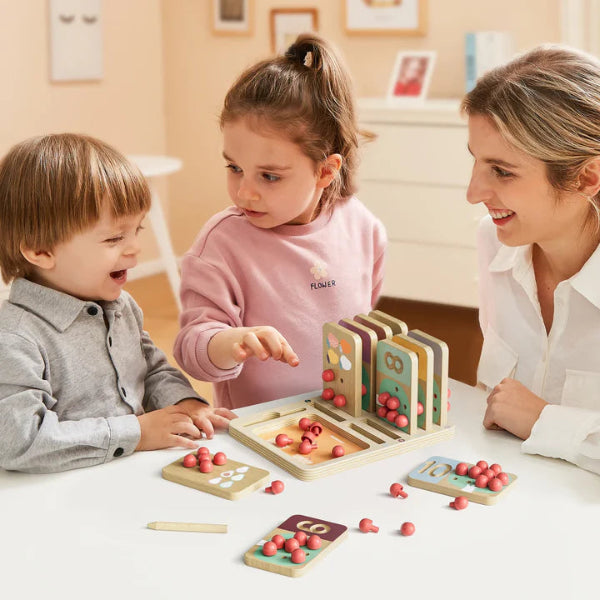 TopBright Wooden Montessori Fruit Tree Counting & Writing Number Toy