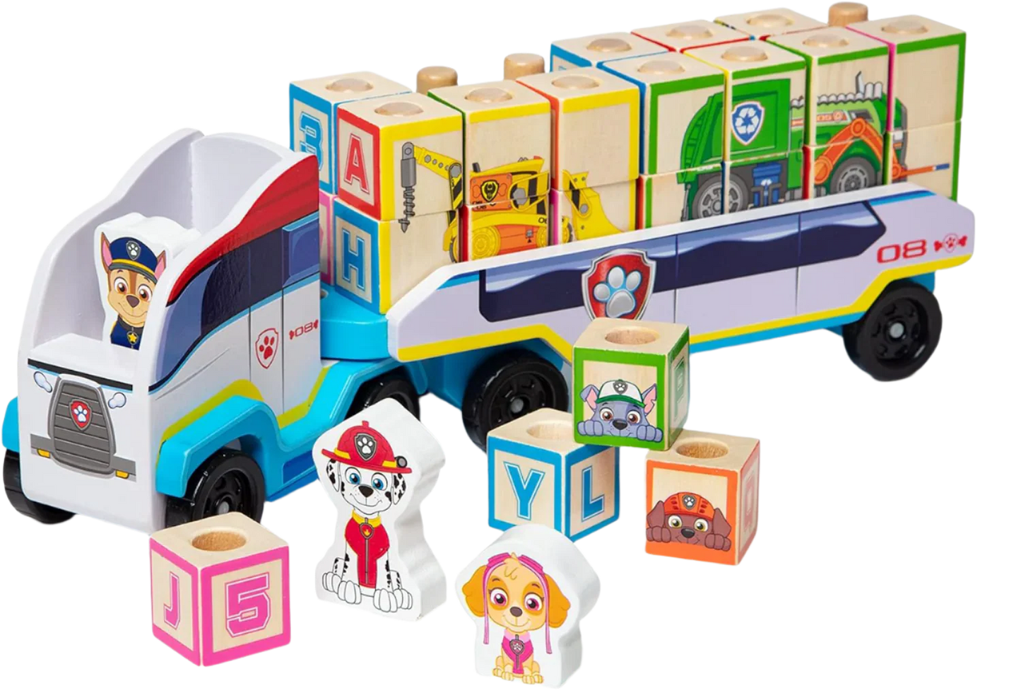 Melissa & Doug Paw Patrol Wooden ABC Block Truck