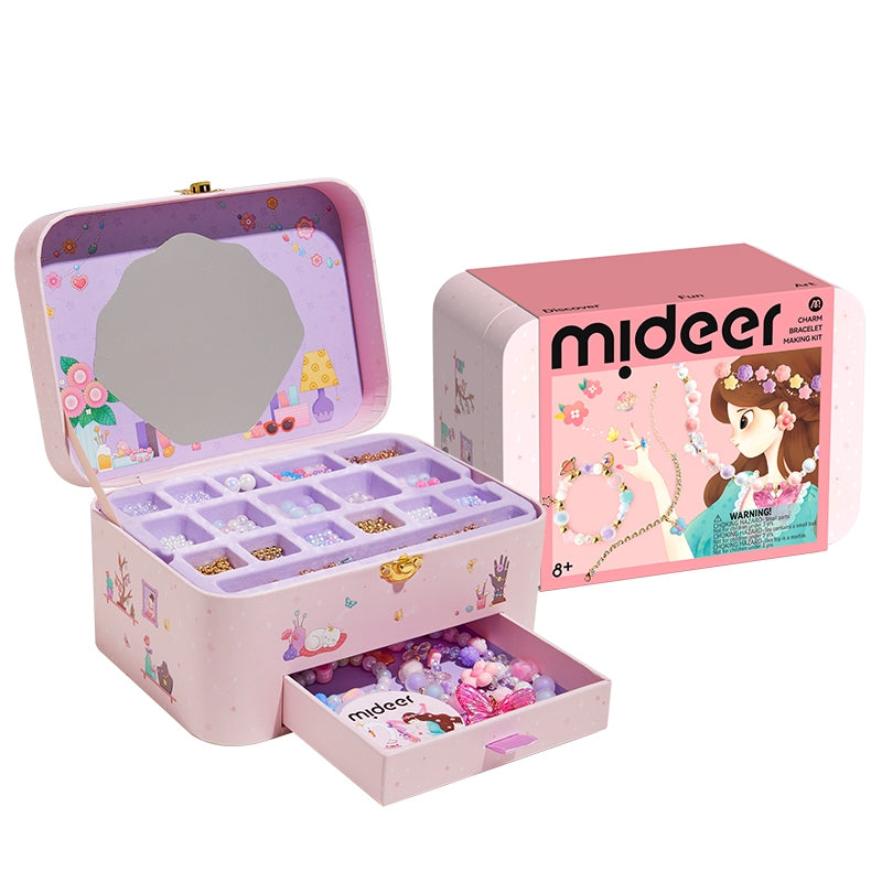 Mideer Kids Charm Bracelet Kit with Jewellery Box