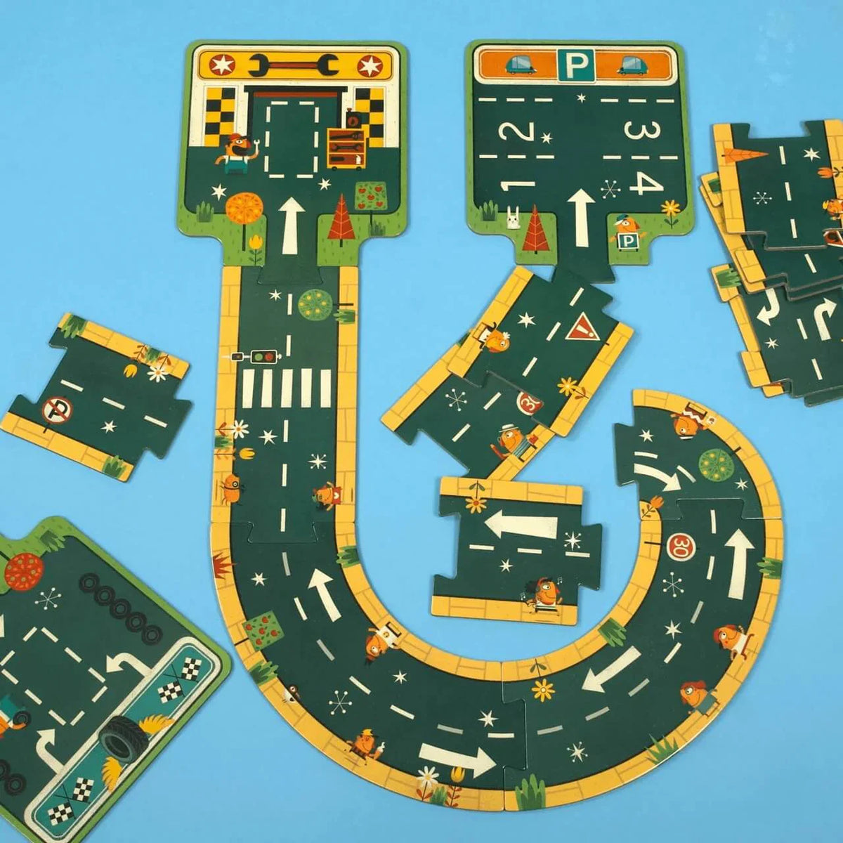 Djeco - Roads Puzzle Pop to Play