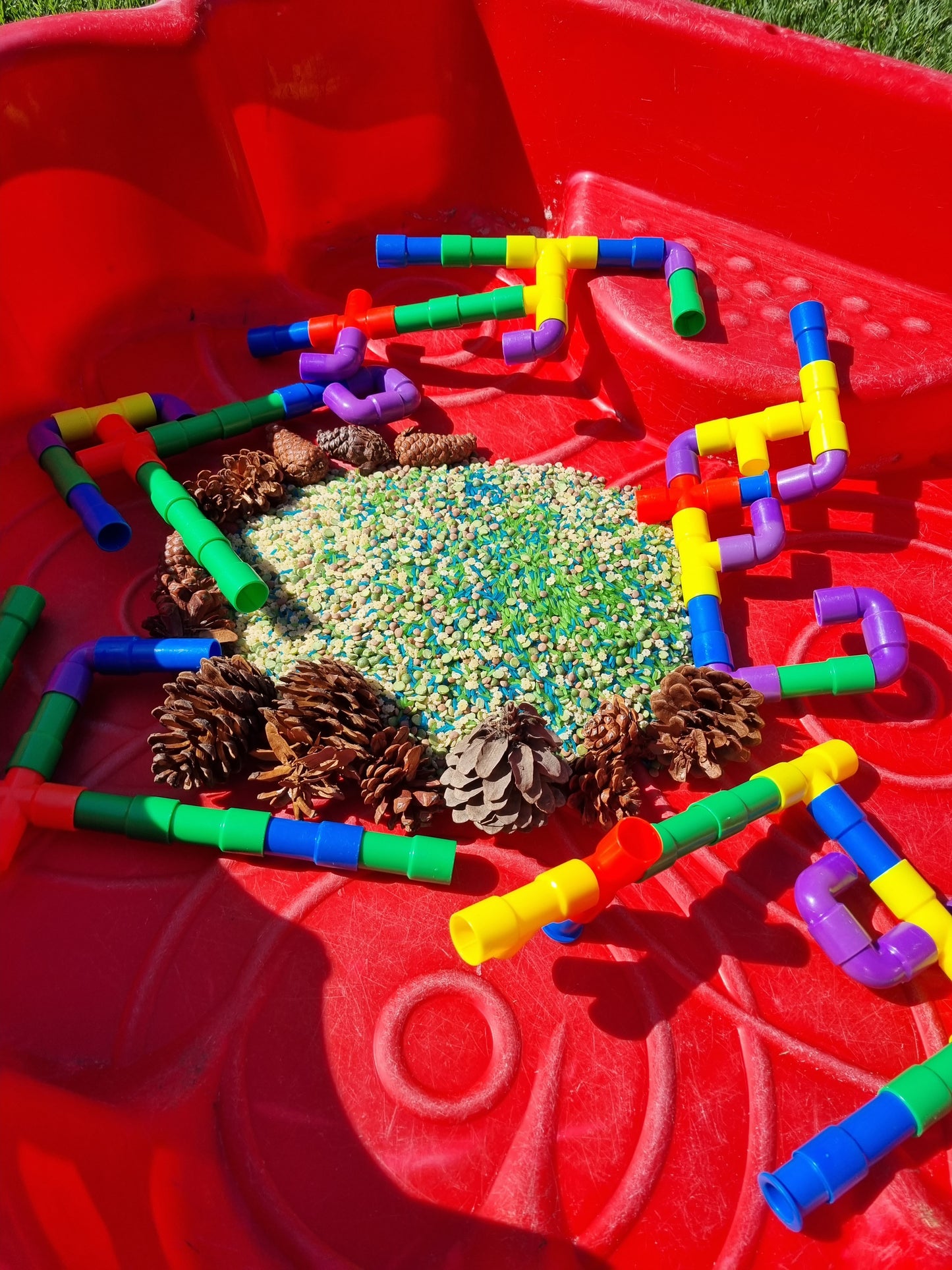 Tubes & Wheels in a container