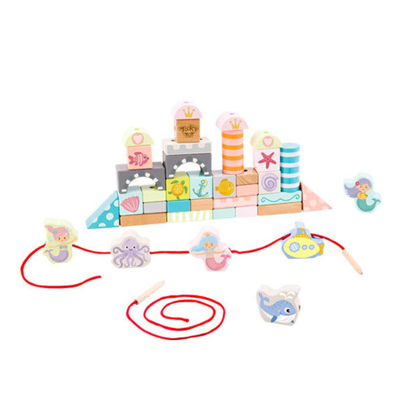 Tooky Toy Wooden Lacing Blocks